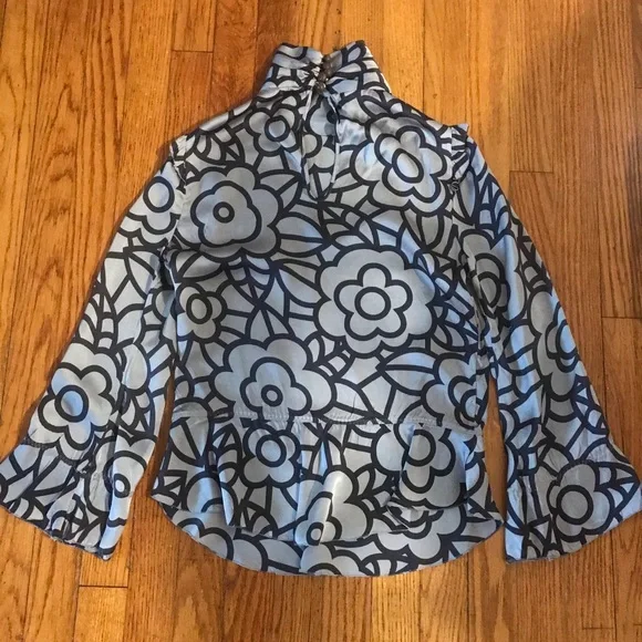 Moschino Printed Silk Blouse - Picture 4 of 9